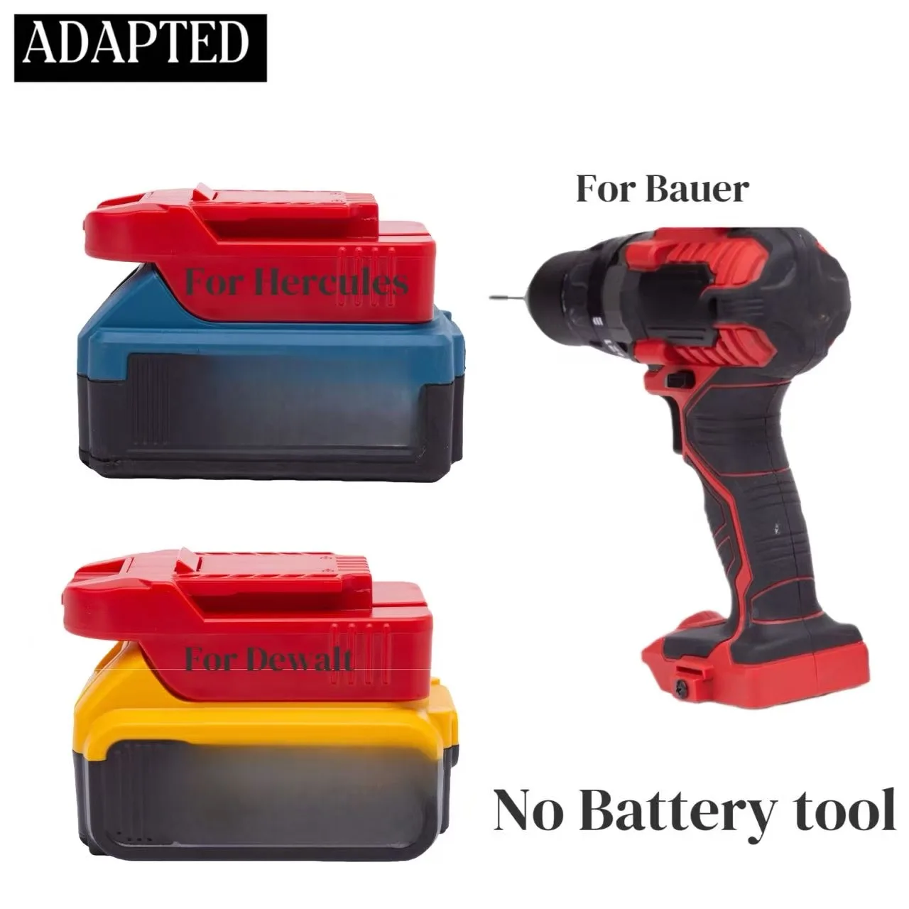 

Converter Adapter For Hercules For Dewalt 20V Li-Ion Battery to Bauer 20V Cordless Tool(Not include tools and battey)