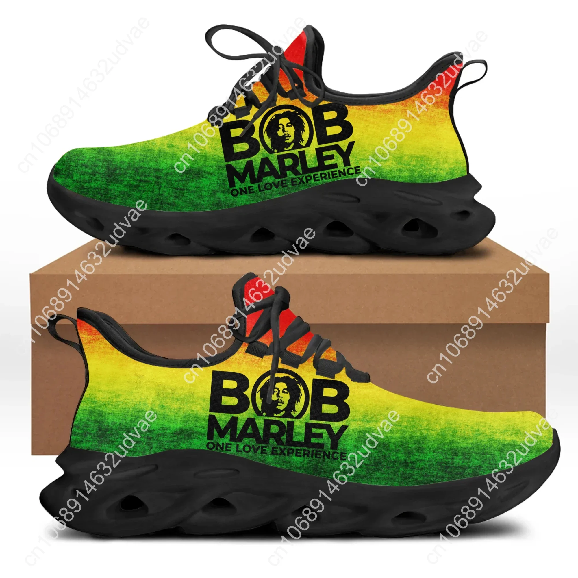 Bob Marley Reggae Rasta Running Sneakers Mens Womens Sports Shoes Sneaker Lace Up Mesh Footwear Tailor made Shoe Black