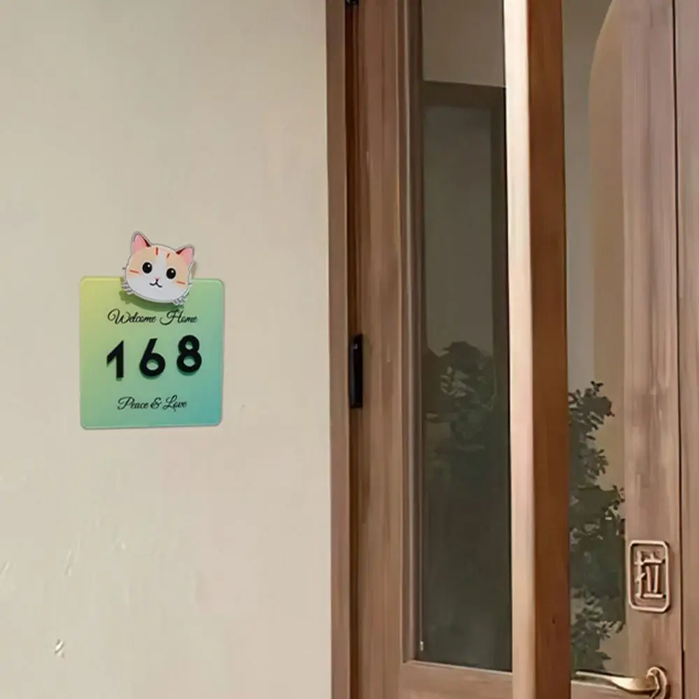 Acrylic Acrylic Number Plate Creativity Dowelless House Number Sticker Personality High-definition Entry Door Numbe