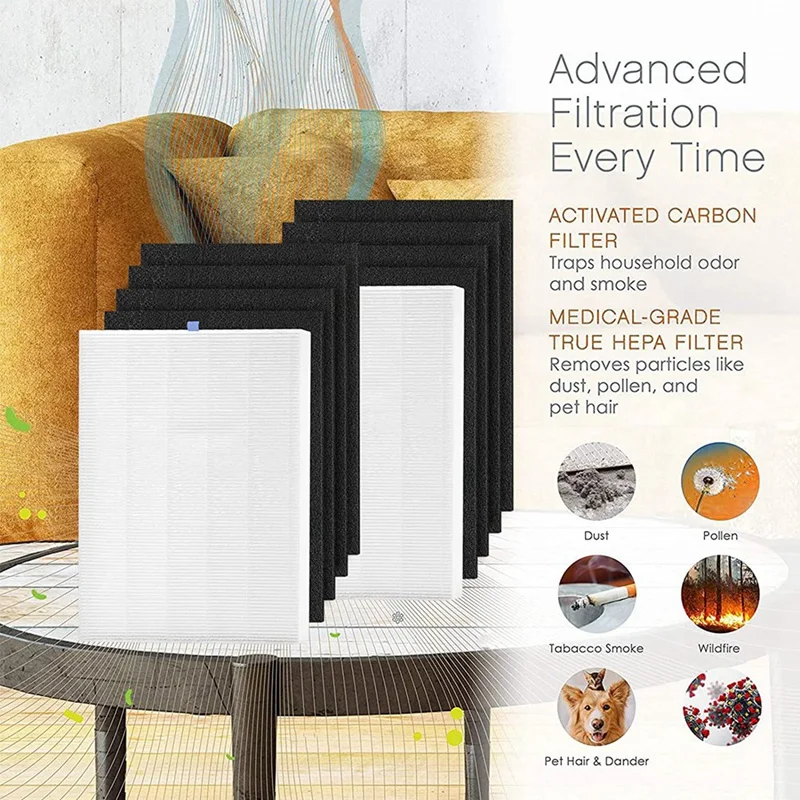 Brightify True 2 HEPA Replacement Air Purifier Filter For Winix C545 P150 1712 0096 8 Activated Carbon Pre-Filters Parts