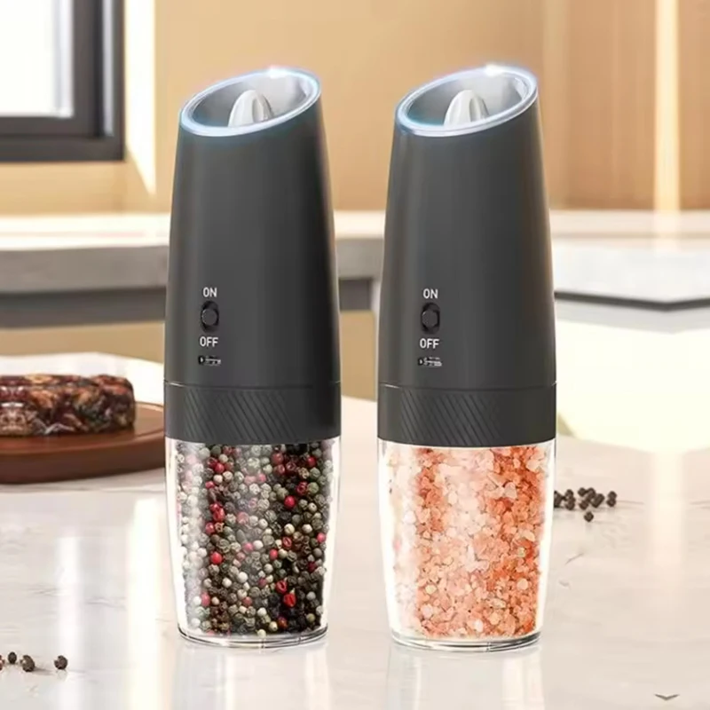 

Salt and Pepper Grinder USB Rechargeable Adjustable Coarseness Automatic Spice Grinders Tools Convenient Automatic Salt Grinder