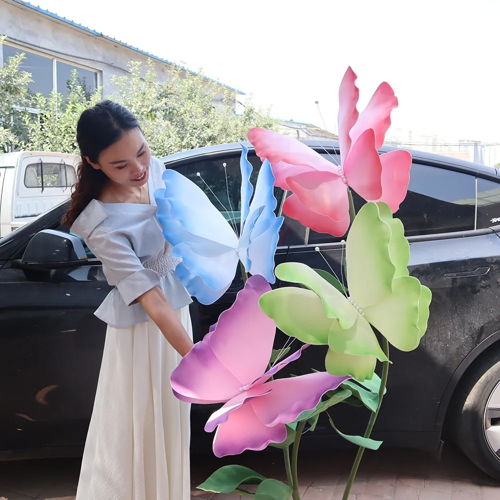 Artificial Crepe Paper Butterfly Garden Decorations Shopping Mall Window Display Wedding Accessories Three-dimensional Butterfly