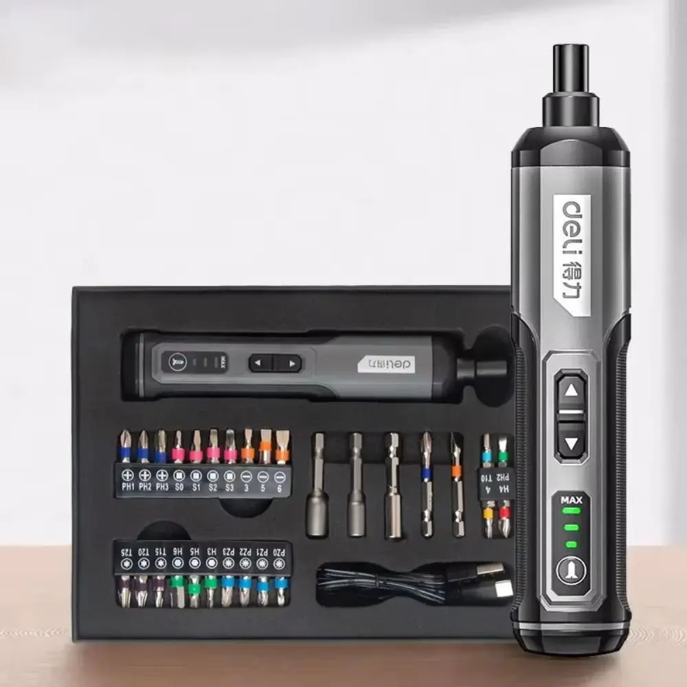 

Wireless 4V Electrical Screwdriver Set Pen Shaped Ergonomic Cordless Screwdriver with LED Light Mini Electric Drill Household