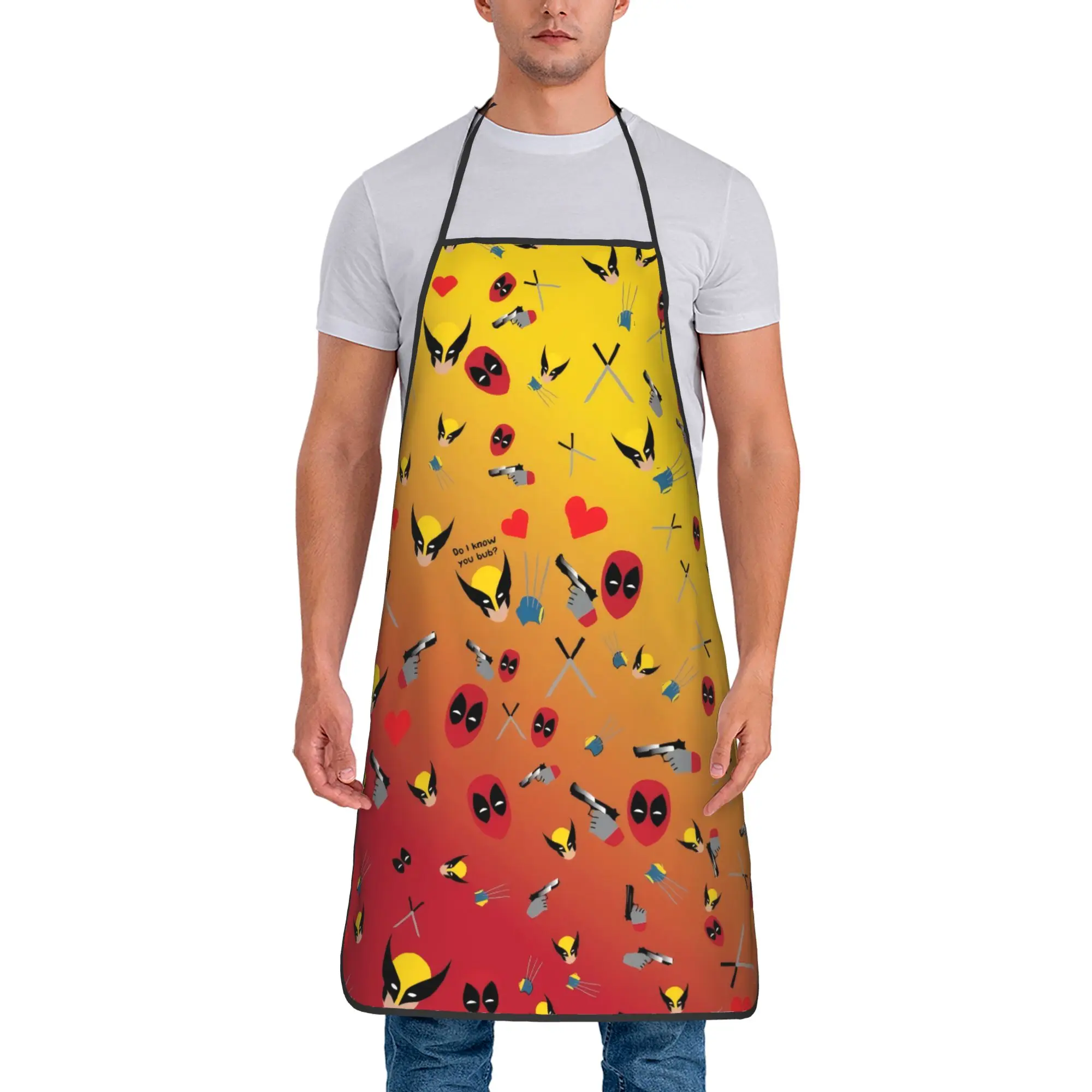 

Funny Deadpool Aprons Kitchen Chef Bib Marvel Tablier Cuisine Cooking Baking Painting