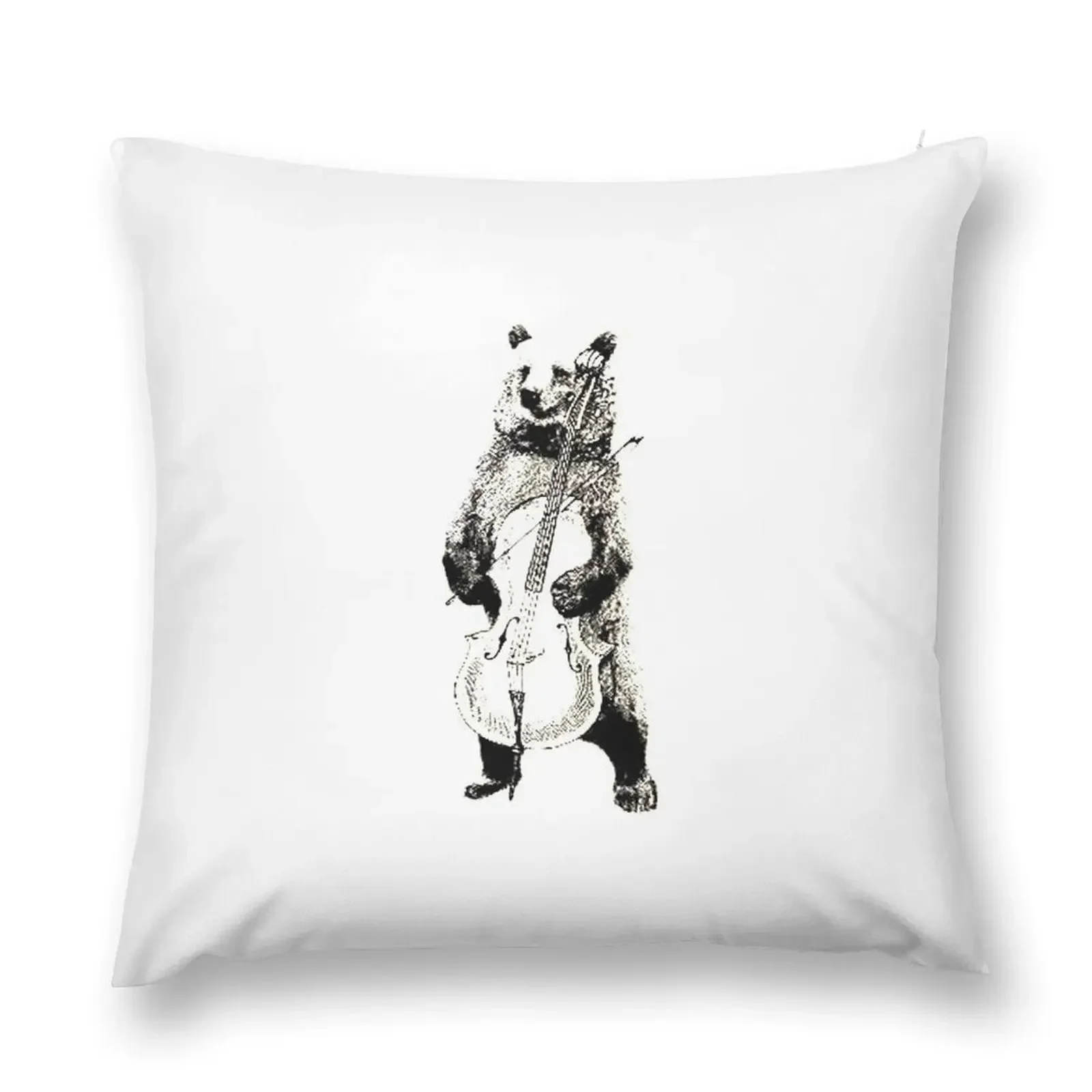 bear playing cello Throw Pillow Sofa Cover luxury decor Decorative pillowcase Custom Cushion pillow