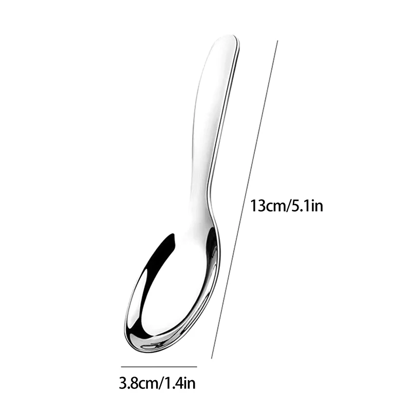 Stainless Steel Round Spoon Net Red Golden Dinner Long Handle Stirring Dessert Spoons For Kitchen Accessories Gadgets
