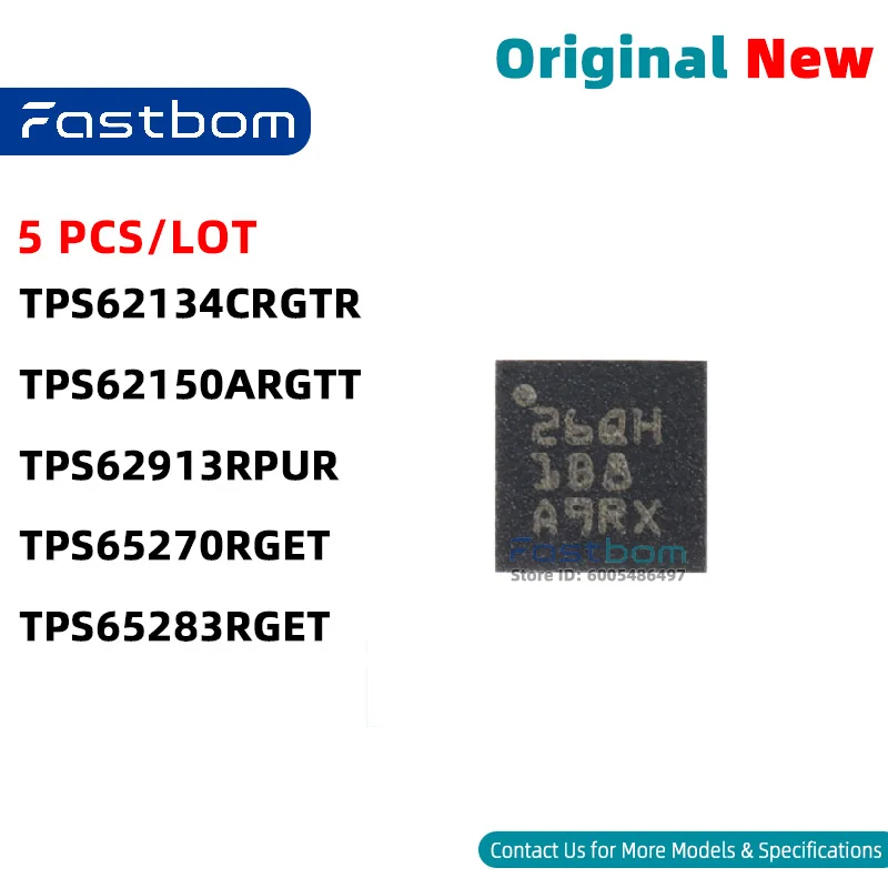 TPS62150ARGTT TPS62134CRGTR TPS65283RGET TPS65270RGET TPS62913RPUR VFQFN-16 BUCK CONVERTER New Original