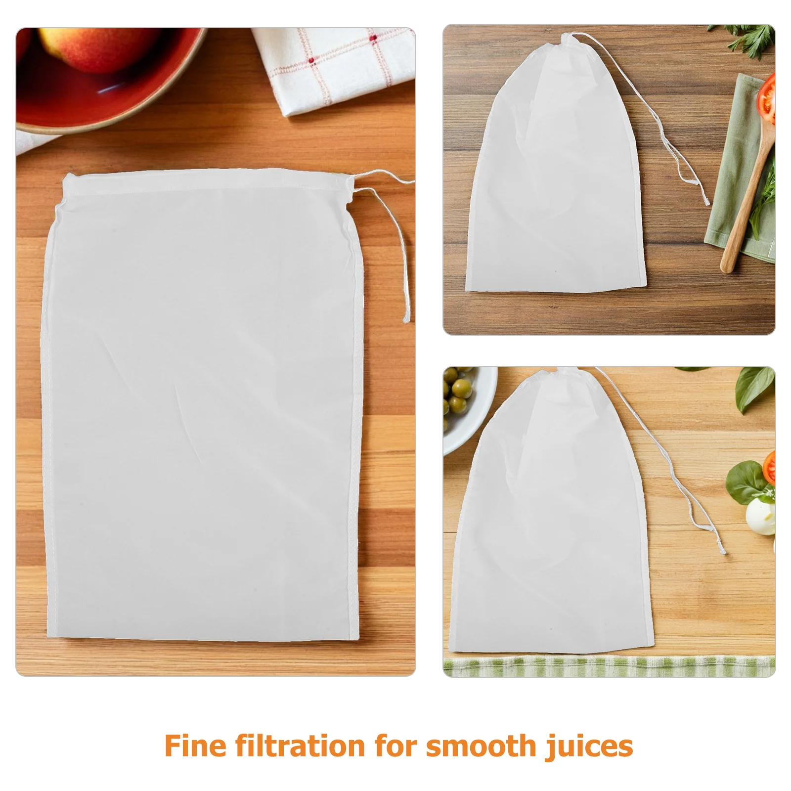 

10pcs Juice Strainer 20x30cm Reusable Straining Cloth Bag Nylon Mesh Filter Bag For Juicing Cheese Coffee Yogurt Tea Cold