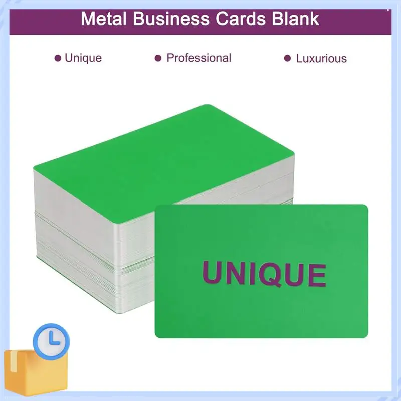 Populaire 200 Stuks Metalen Visitekaartje Blanks, 1/64 INCH Dikke 3.4X2 Inch Aluminium Lasergravure Materialen Unieke Kaarten