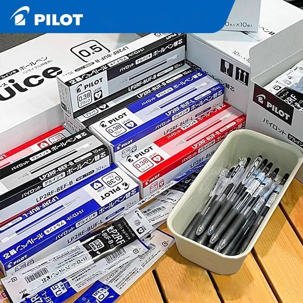 

Набор стержней для гелевой ручки Japan Pilot 0,38/0,5 мм, сердечник ручки для фруктового сока LP2RF-8EF, быстросохнущие для письма, школьные канцелярские принадлежности