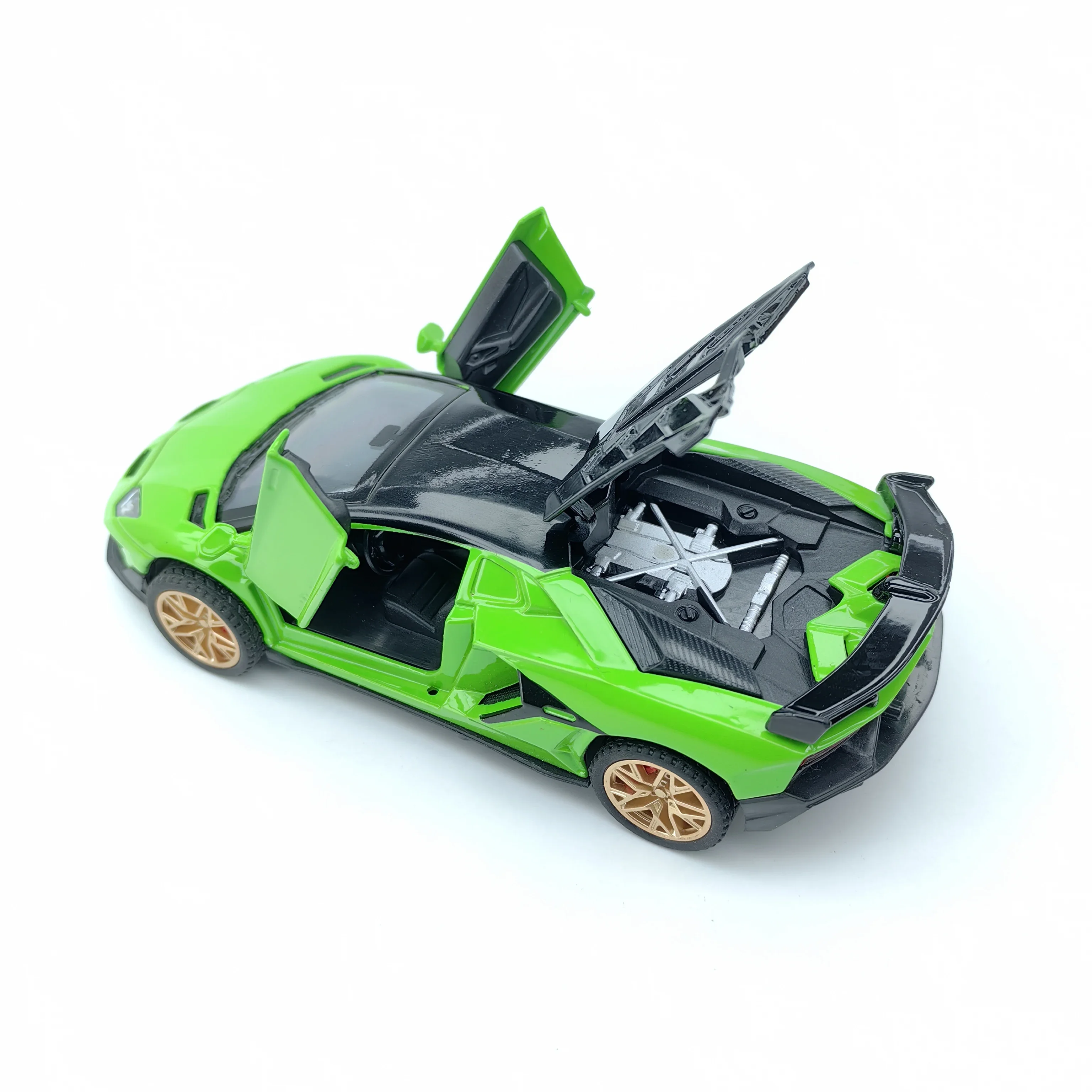 

Children’s alloy spring-powered off-road vehicle. Boy-themed, collectible, toy car.