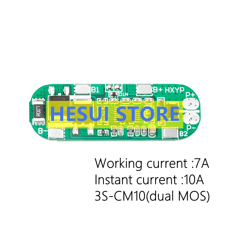 3 String 11.1V 18650 Lithium Battery Protection Board Module 12.. 6V anti-overcharge and overdischarge short circuit for 7A spra