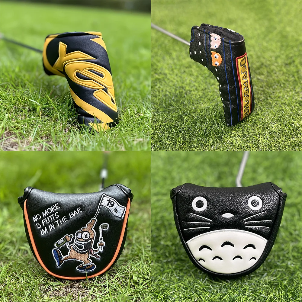 

Fantasy Golf Headcover Combo: Elf Semi-Circle & Straight Putter Covers No-Slip Grip Tech