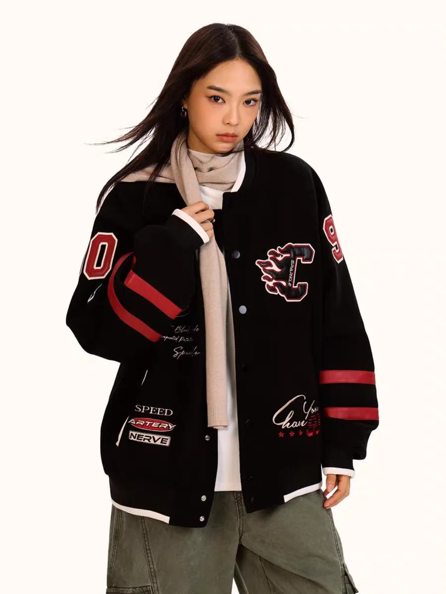 Chaquetas Bomber para mujer, ropa de calle, otoño, gamuza, cintura plisada, con cordones, Steampunk, cuello Retro, OL Chic, prendas de punto Preppy BF