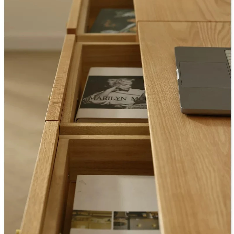 Nordic Designer Floating Desk Solid Wood Computer Desk for Living Room Study Creativity Bedroom Furniture Bureau Flottant FYFD view 4