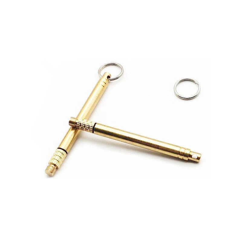 Brass Waterproof Warehouse Titanium Alloy Integrated Multi-function Fruit Pick Toothpick Artifact Portable Mini Brass Holder