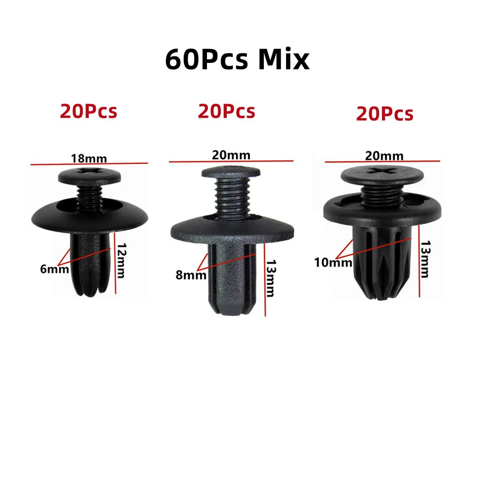 8mm 6mm 10mm Auto Kotflügel Stoßstange Niet Verschluss Auto Push Pin Kotflügel Schraube Clips Für VW Toyota honda Ford Nissan Kia Renault