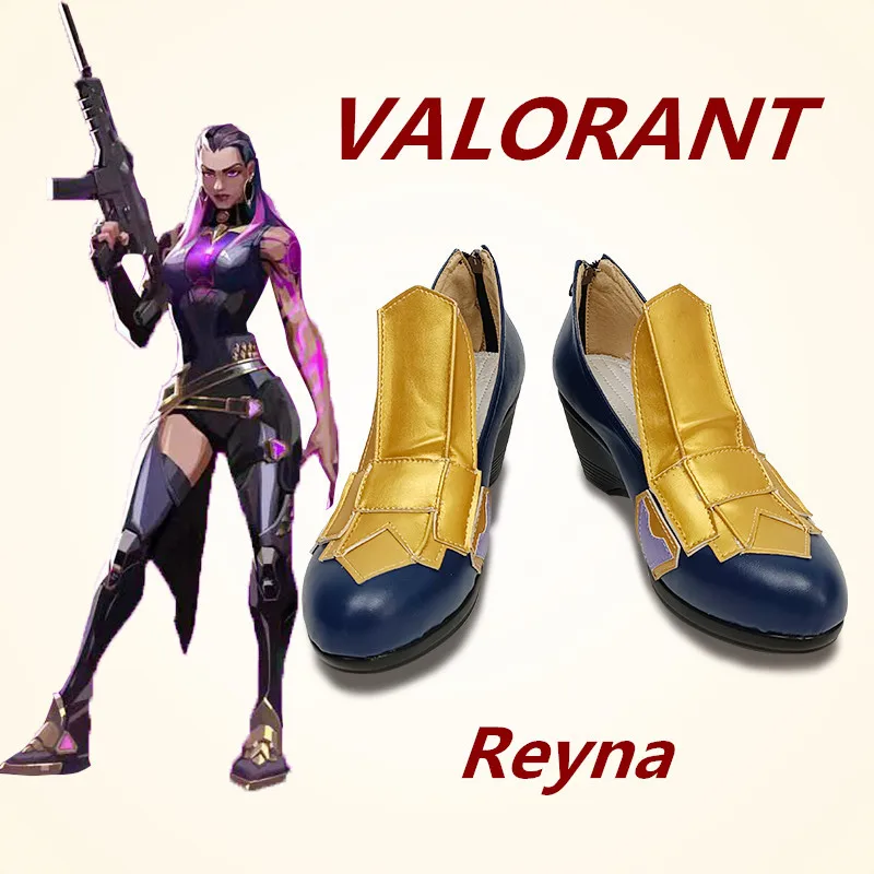 

VALORANT Reyna Cosplay Costume Handmade Faux Leather Shoes For Christmas Halloween Party