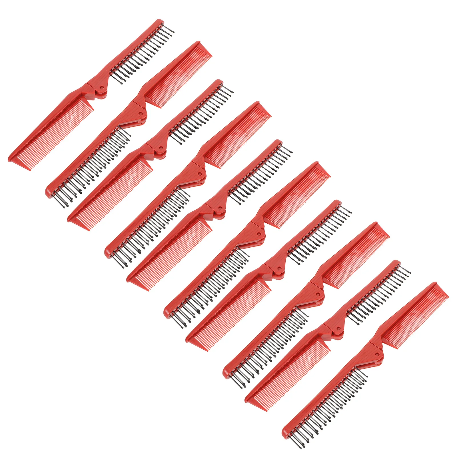 

10 Pcs Portable Folding Hair Comb Foldable ing Styler Plastic Mini Tooth Travel