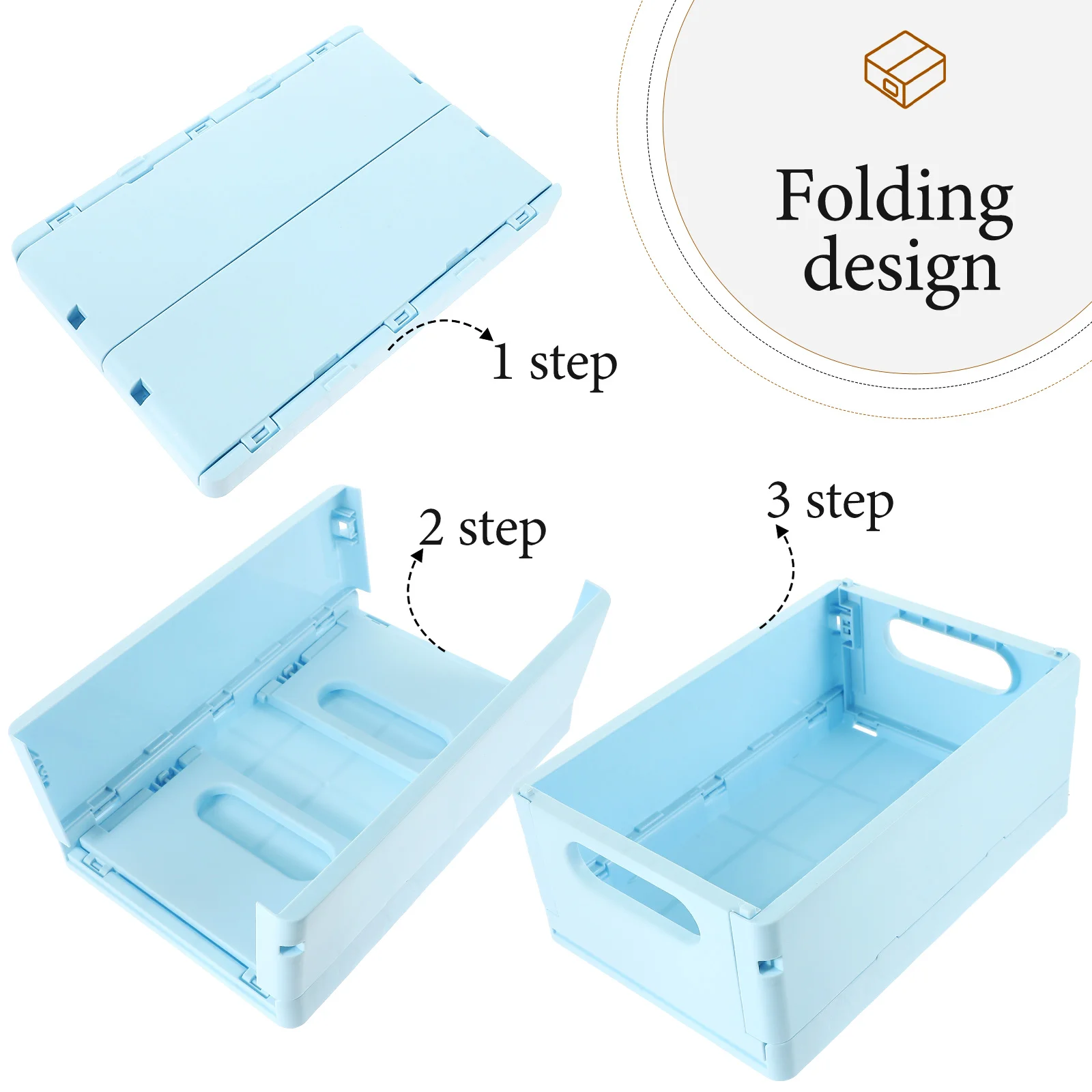 

4pcs Mini Storage Bins Plastic Folding Boxes for Desktop Cosmetics Snacks Home Office Supplies Tidy Container Pink Green Blue
