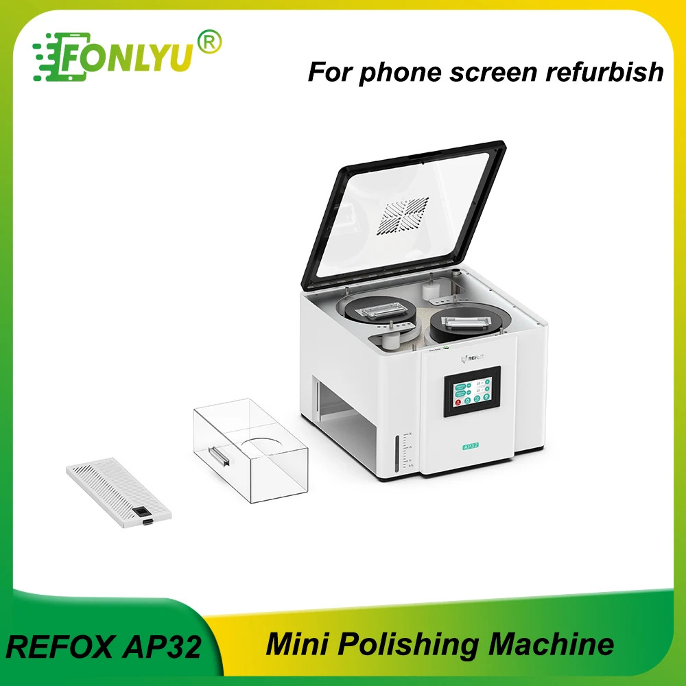 

REFOX AP32 Desktop Min Grinding and Polishing Machine For iPhone15 14 13Mobile Phone Watch LCD Screen Scratch Removing Refurbish