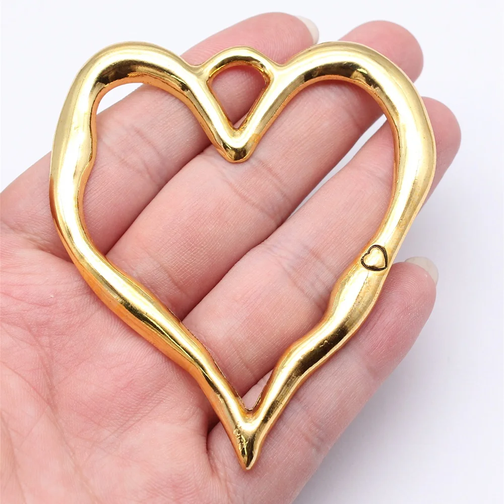 Jewelry Making Big Heart Charms Pendant Cute Phone Pendant 1pcs