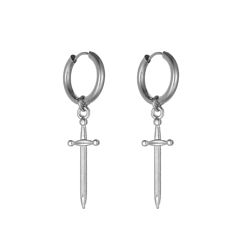 1 Paar Mode Punk Gothic Edelstahl Tropfen Ohrringe Ohrstecker für Frauen Männer Gothic Street Pop Hip Hop Rock Ohrschmuck Geschenk