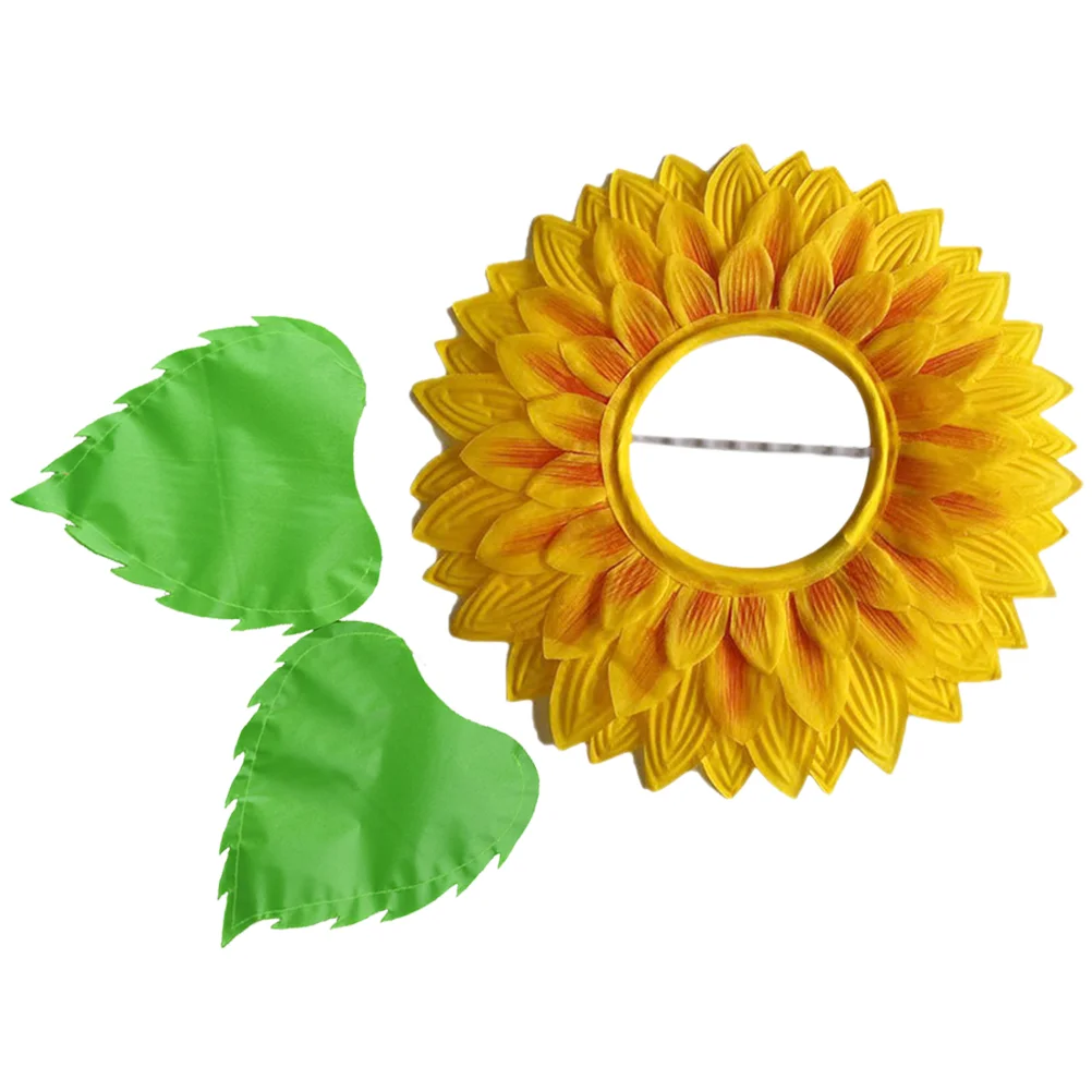 Prom Headdress Man Accessories for Headpiece Silk Cloth Sunflower Hat Kids Costume