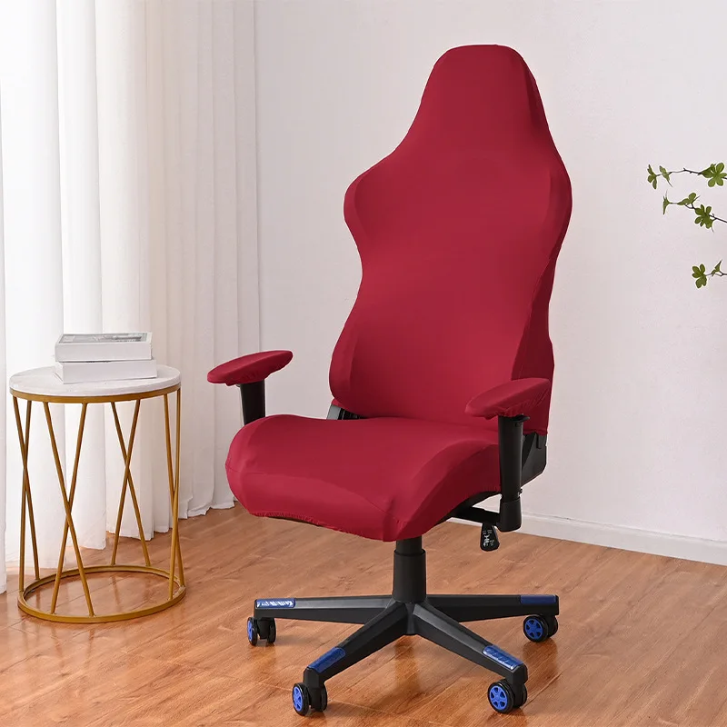 

1 PC Fashion Solid Color Chair Cover Internet Cafe Sports Seat Chair Cover Dustproof Elastic Chair Cover Home Accessories