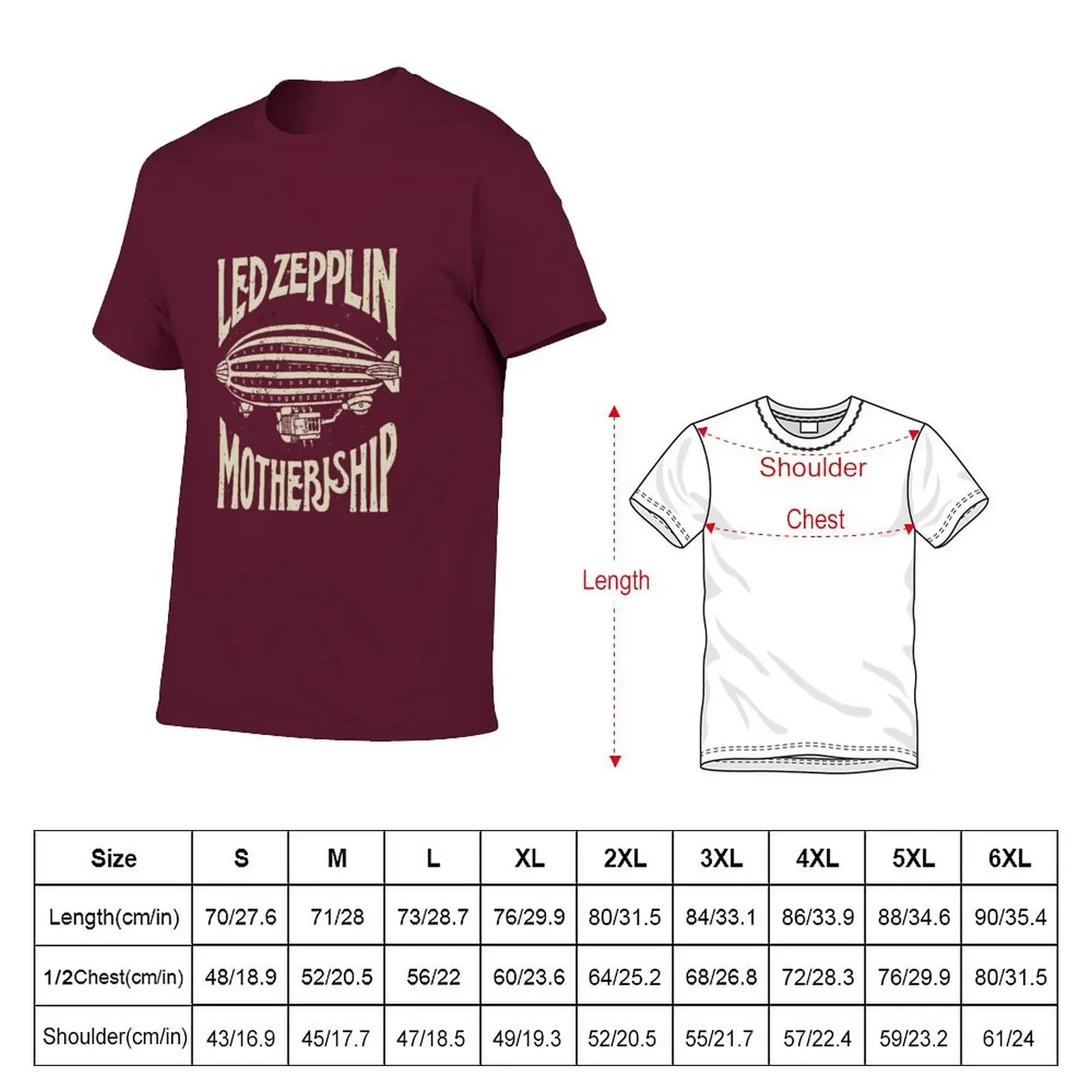 Led Zepelin _ The Zeppelin Zeppelin Mothership Sticker Hoodie Poster T-shirt funnys sweat t shirts for men cotton