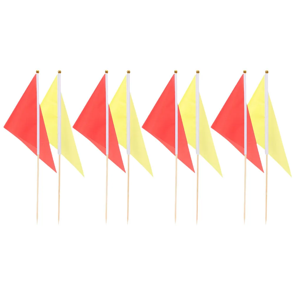 

8 Pcs Lawn Logo Flag Decorative Garden Flags Construction Gate Festive Triangle Marking Landscaping Marker