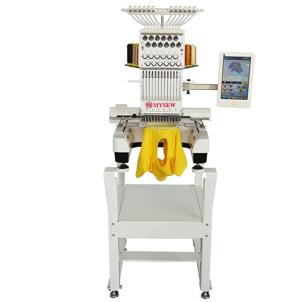 MFS1200 Computador industrial automático computador de cabeça única de alta velocidade multifuncional boné camiseta máquina de bordar de vestuário
