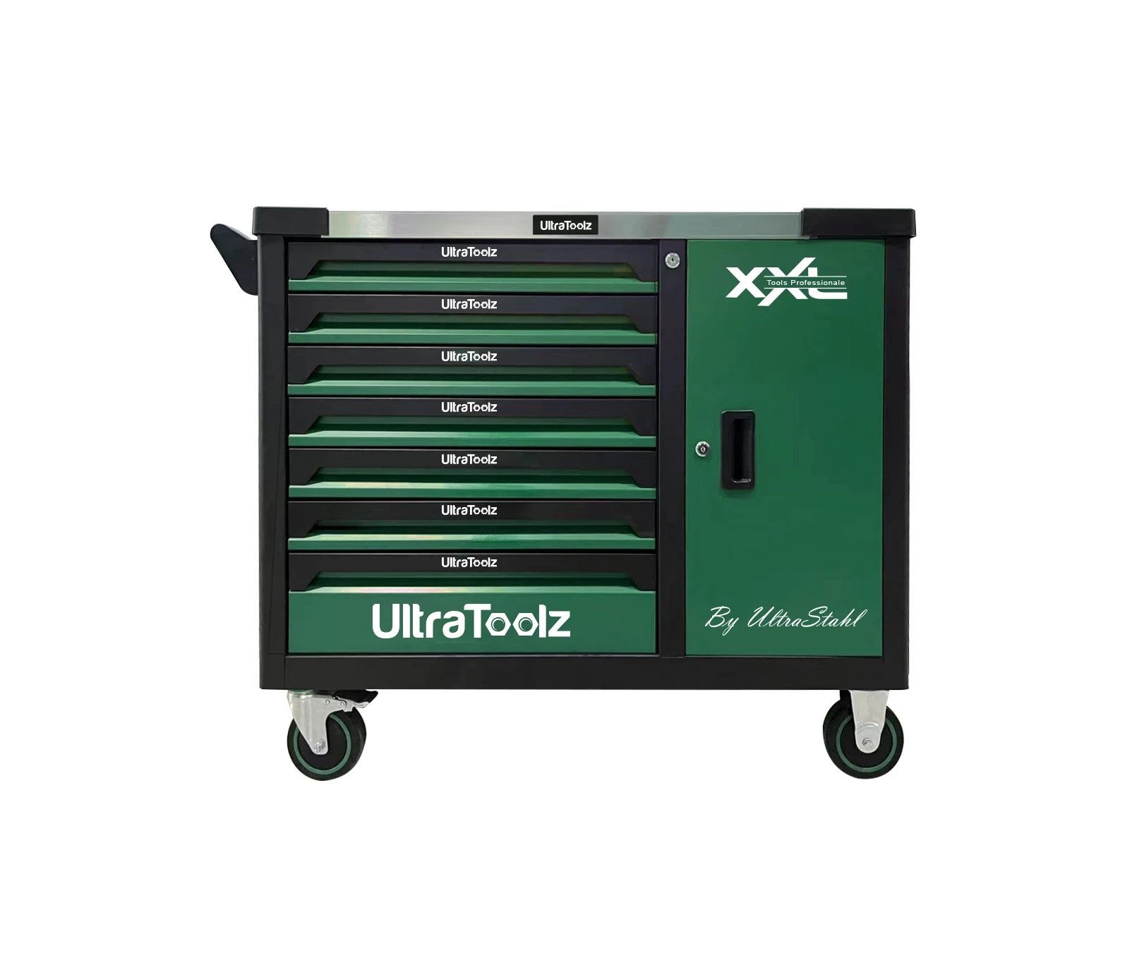 

7 Drawers Tool Trolley With Big Sidedoor Factory Sale Heavy Duty Stainless Steel Mobile Tool Cabinet