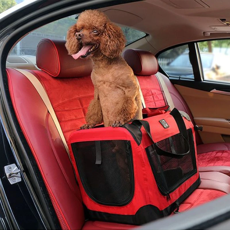 Dog Cage Car Kennel Outing Carrying Bag Pet Luggage Car Travel Cage Cat and Dog Cage Folding Medium and Large Dogs