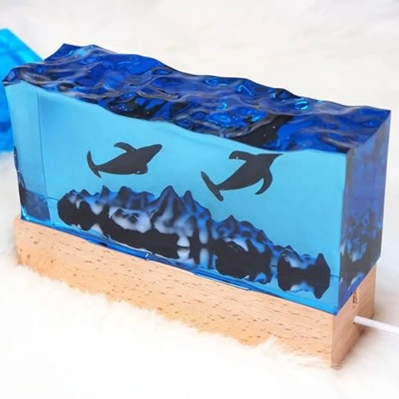 DIY Crystal Mountain Sea Wave Surface Mirror Silicone Mold Crystal Epoxy Resin Mold