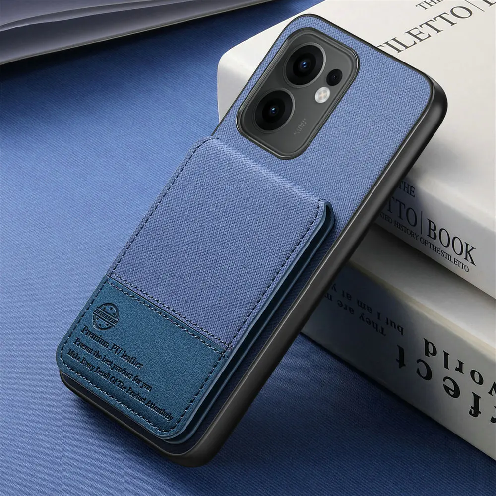 

Reno 13 FS 14 Pro 5G Luxury Case Leather Card RFID Back Shell for OPPO Reno 13 Case Phone Reno14 F 13A 13F 13FS Shockproof Cover