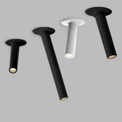Embeded Dimmable Long Tube Ceiling LED Spot Lamp Angle Rotatable Ceiling Light COB 12W for Kitchen Bedroom Picture TV Background