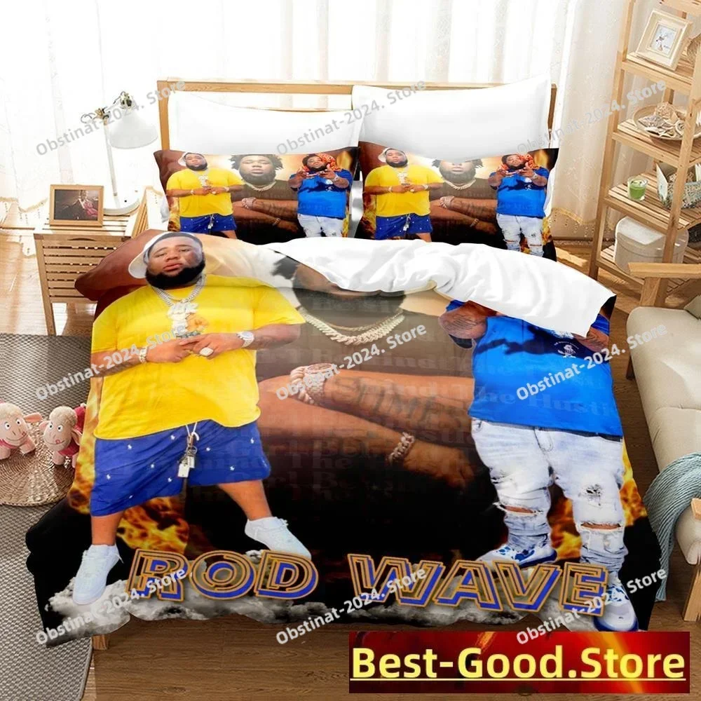 

2025 Popular Rod Wave Bedding Set Printed single Comforter Quilt Bed Cover Duvet Cover Pillow Case 3 Pieces Sets Kids Adult Size