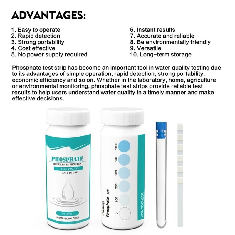2025 Trend Multiparameter Water Test Phosphate Test Strips For Fish Tanks And Pond Easy To Use, Fast Result Aquarium Test Strips