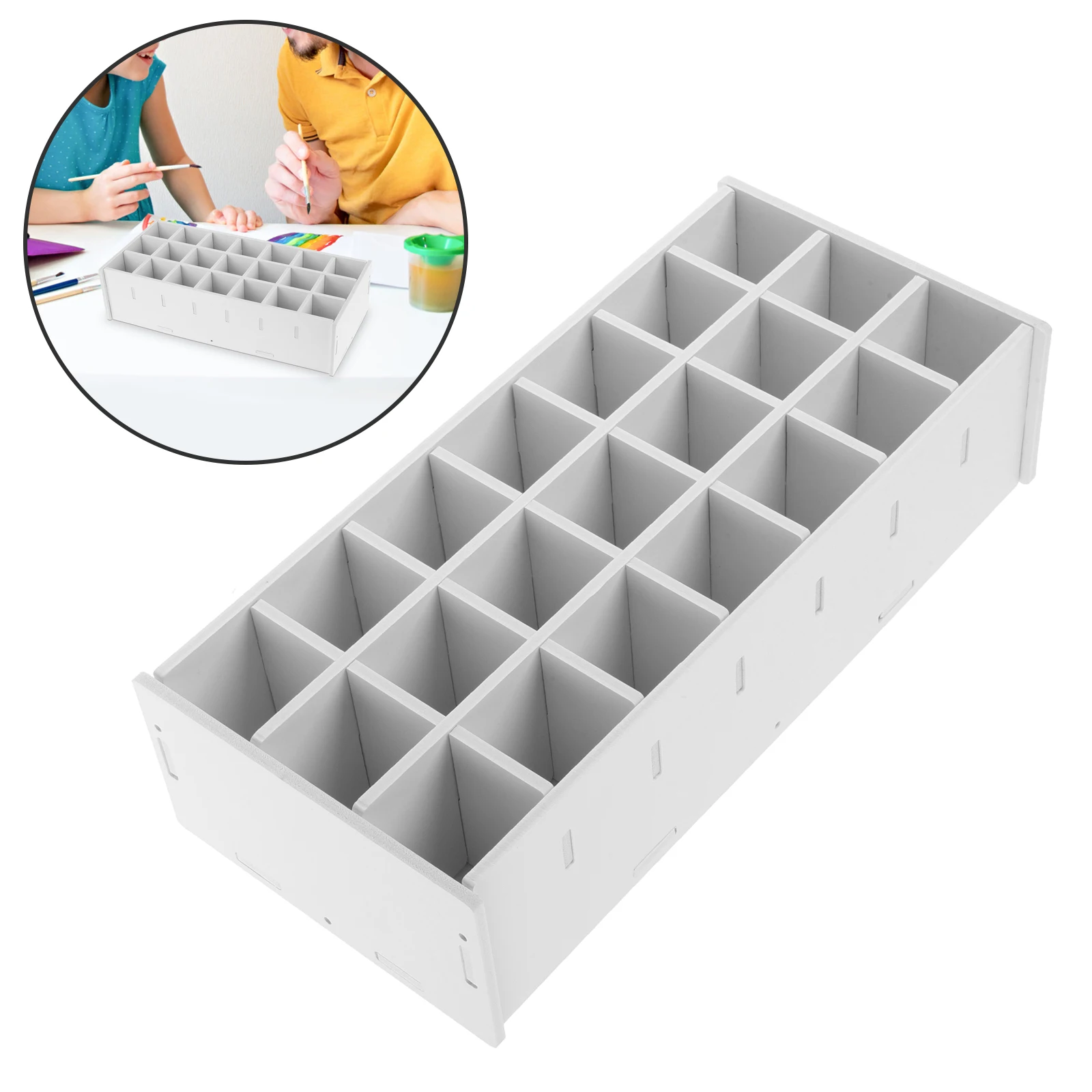 

21 Cell ganizer ganizer Rack Desktop Storage Display Shelf Desktop Pigment Container for Artists Watercolors Crafts