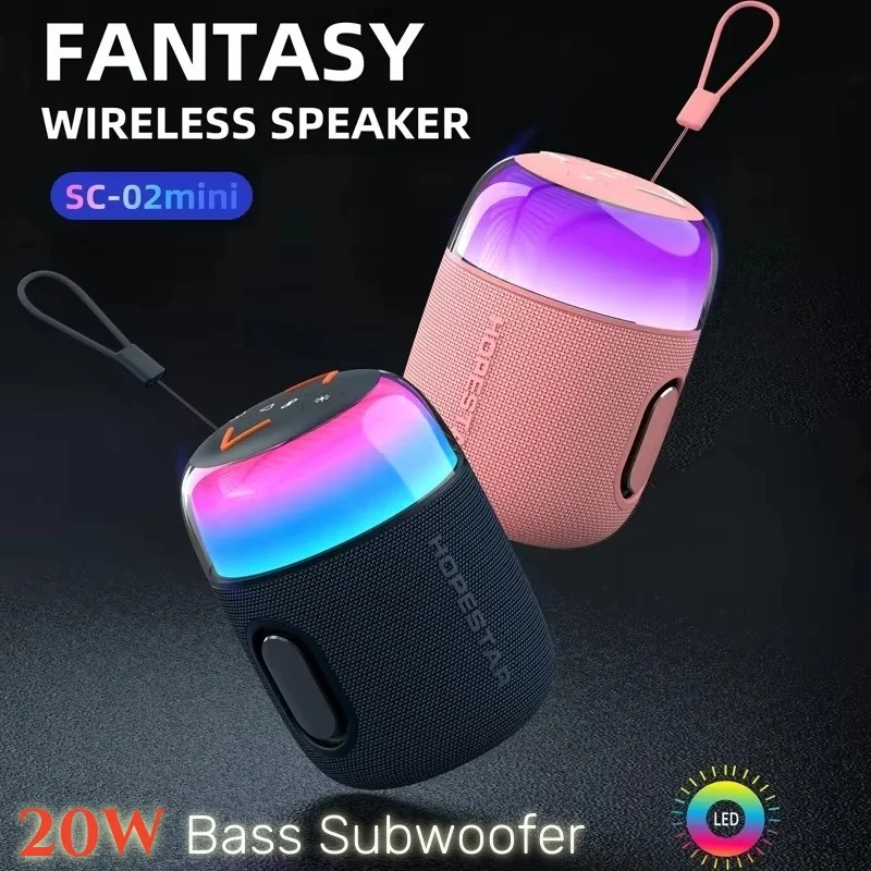 

HIFI Mini Subwoofer Portable Camping Boombox Wireless Caixa De Som Bluetooth Speaker High Power Sound Column FM Radio TWS IPX5