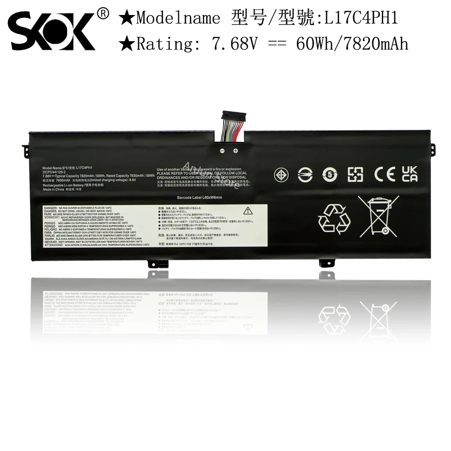 L17C4PH1 Laptop Battery Compatible with Lenovo Yoga C930-13IKB Yoga C930-13IKB Glass Series Notebook L17M4PH1 5B10Q82426