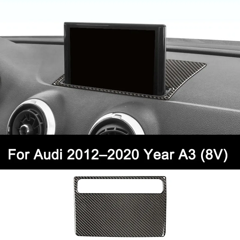 

For Audi A3 (8V) 2012-2020 YEAR Premium Carbon Fiber Car Instrument Console Lift Screen Panel Sticker Interior Auto Accessories