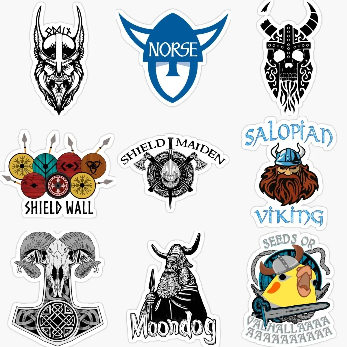 

Viking Warrior Helmet Totems Creative Waterproof Stickers for Decorate Car Van Wall Room Table Window Motorcycle Off-road Camper
