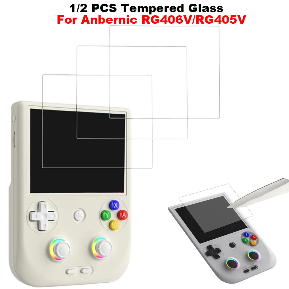 Screen Protector for Anbernic RG406V/RG405V 4 Inch Tempered Glass Film Anti-Scratch & 9H Hardness Game Accessories