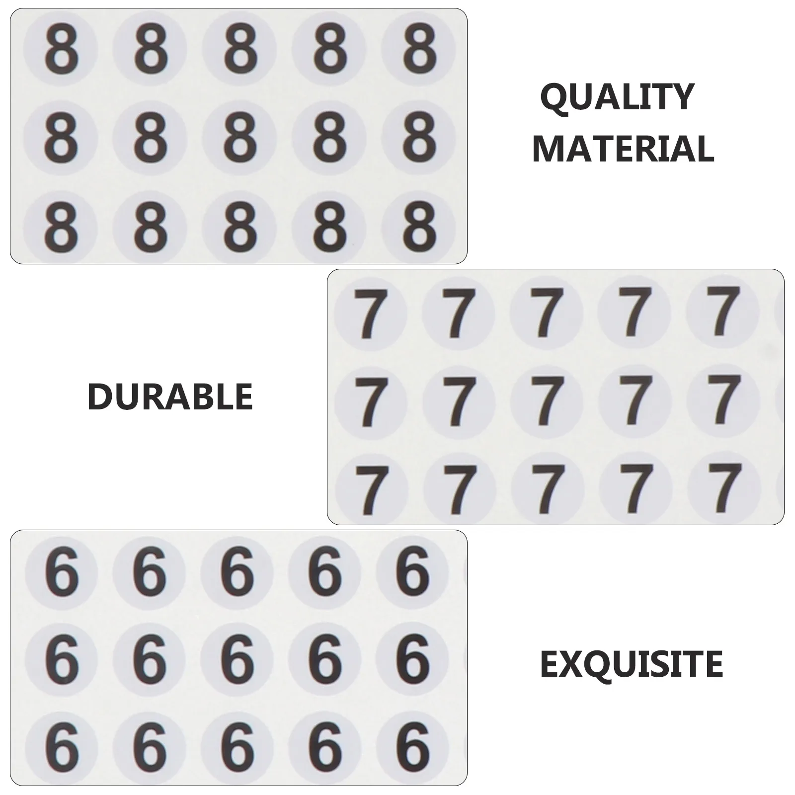 

6000 Pcs Number Stickers Self Adhesive Paper Serial Labels for Party Twin Clothes Envelope Sealing DIY Craft Storage Home Folder