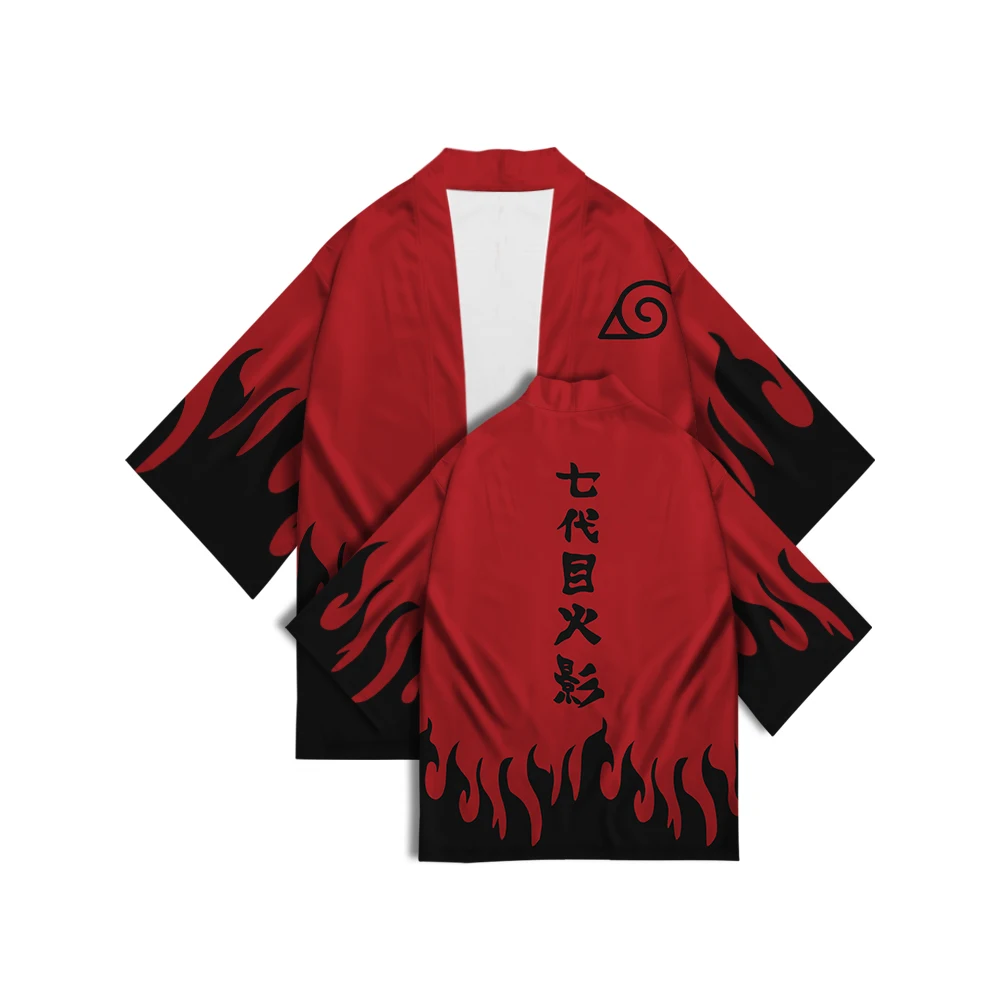 

Ninja Harajuku Hokage Japanese Anime Kimono Samurai Cosplay Jacket Home Casual Short Robe Clothes Men and Women The Same Style