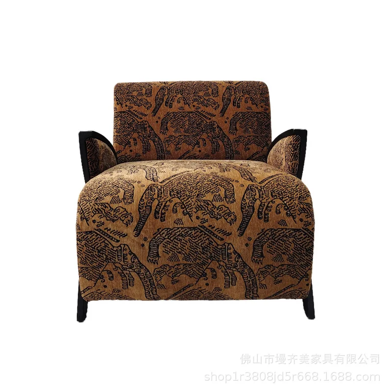 

Beetle leisure chair retro yellow sofa chair designer living room balcony antique sofa chair