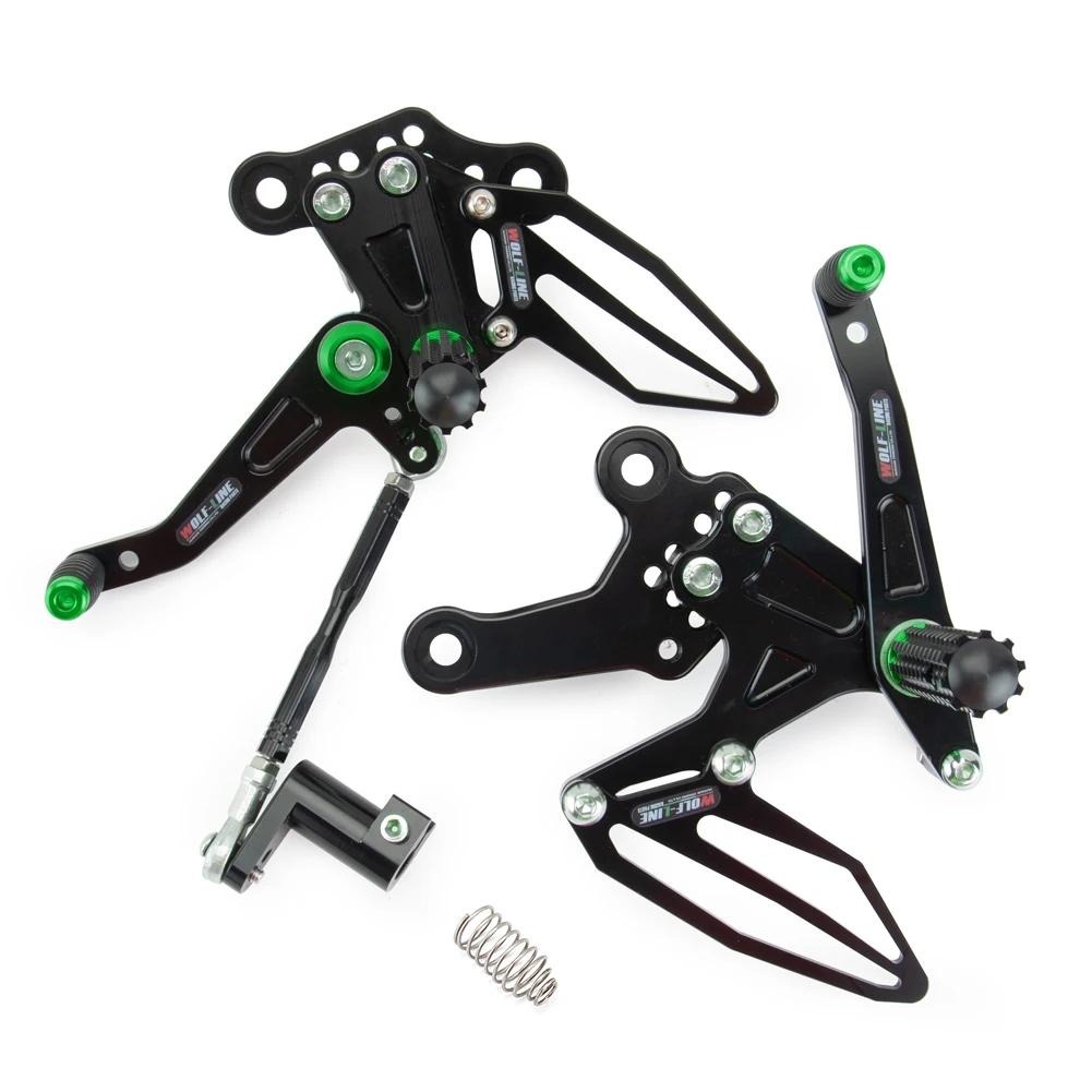 

Adjustment Rider Motorcycle Footrests Rearset Rear Footpeg Foot Rest Holder For Kawasaki Ninja 400 250 Z 2018-2021 Ninja400 Z400