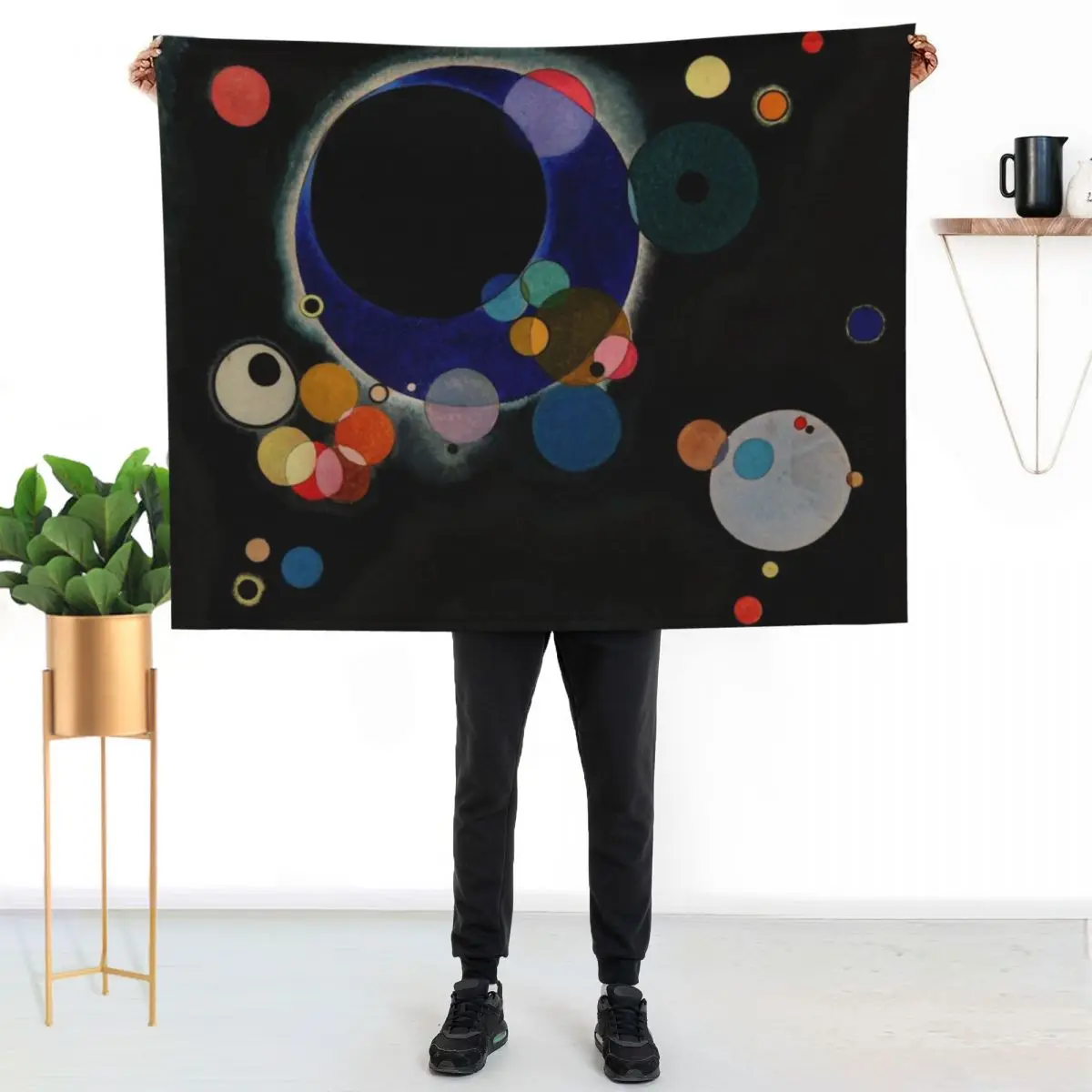 Wassily Kandinsky - Several Circles - Bauhaus Art Throw Blanket Multi-Purpose Luxury Kid'S Heavy Beautifuls manga Blankets